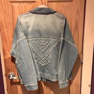 Beaded jean jacket